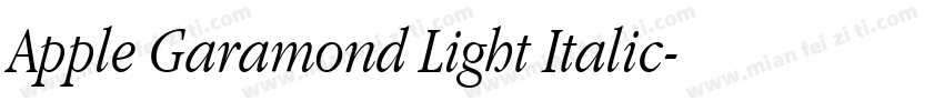 Apple Garamond Light Italic字体转换